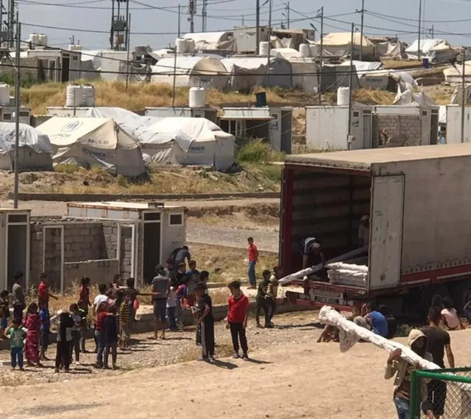 Syrische Flüchtlinge in einem Flüchtlingscamp