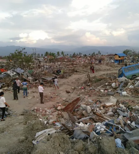 Verwoesting op Sulawesi in 2018