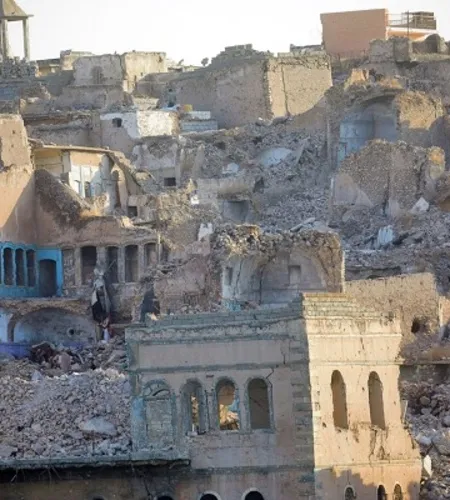 Bilder zerstörter Gebäude im Irak