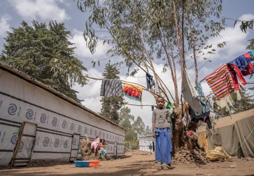Tirsit in het vluchtelingenkamp